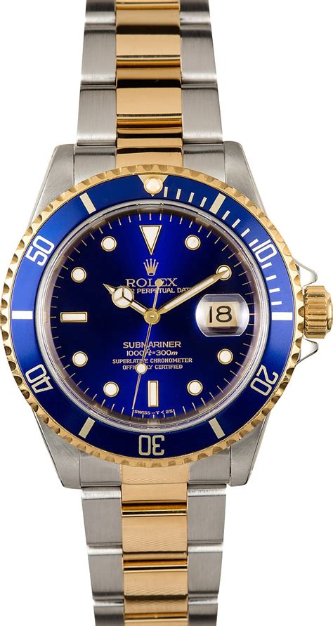 rolex submariner gold silber blau|Rolex Submariner blue bezel price.